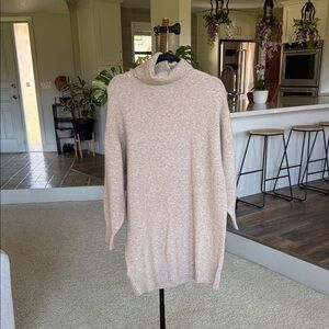 MANGO Cozy Turtleneck Knit Sweater - Light Beige-NWT